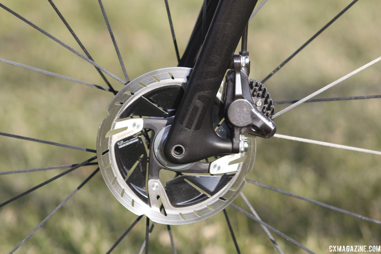 Selander ran a RS785 caliper on his post mount ENVE Cross Disc fork. Bjorn Selander's Bingham Built Titanium Cyclocross Bike. © Z. Schuster / Cyclocross Magazine