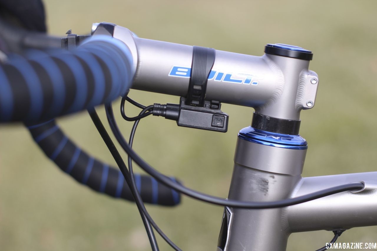 Bingham Built provided a titanium stem with the titanium frame. Bjorn Selander's Bingham Built Titanium Cyclocross Bike. © Z. Schuster / Cyclocross Magazine