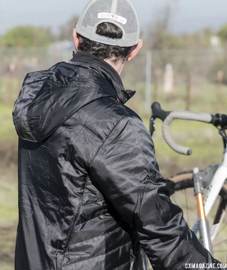 The Castelli Meccanico Puffy Jacket is made for keeping you warm and dry and costs $250. © C. Lee