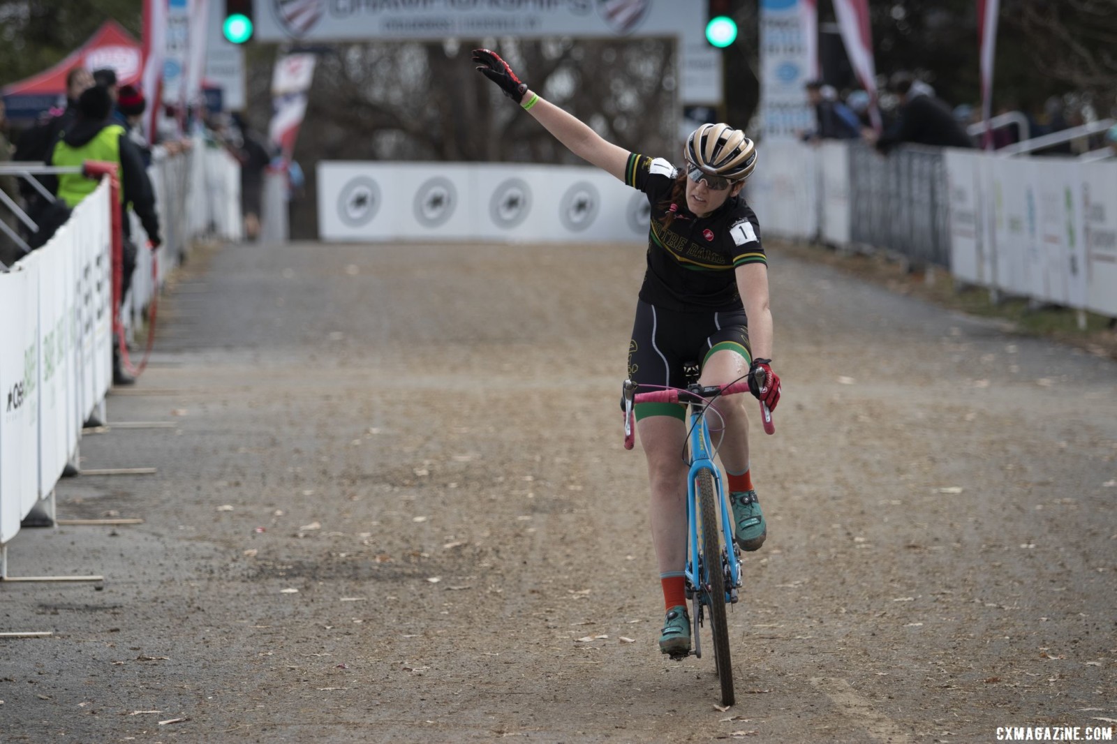 Kate Ginsbach rode to 5th place held onto the final podium position. Collegiate Club Women. 2018 Cyclocross National Championships, Louisville, KY. © A. Yee / Cyclocross Magazine