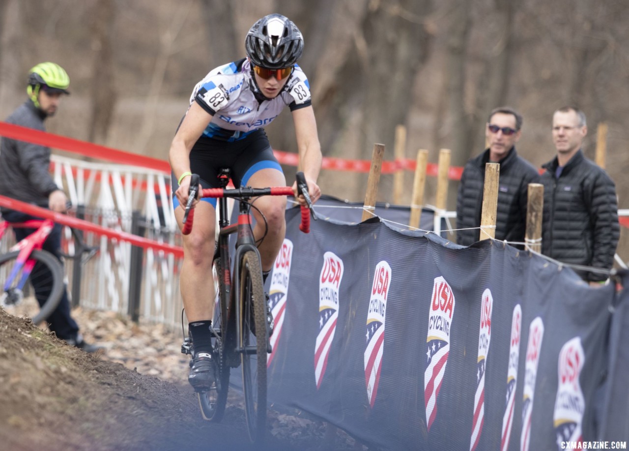 Defending champion Hannah Arensman finished a distant third, almost a minute back. Collegiate Varsity Women. 2018 Cyclocross National Championships, Louisville, KY. © A. Yee / Cyclocross Magazine