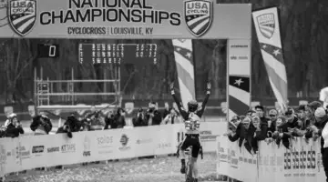 After finishin second last year, Runnels came to Louisville to win. Collegiate Varsity Women. 2018 Cyclocross National Championships, Louisville, KY. © A. Yee / Cyclocross Magazine
