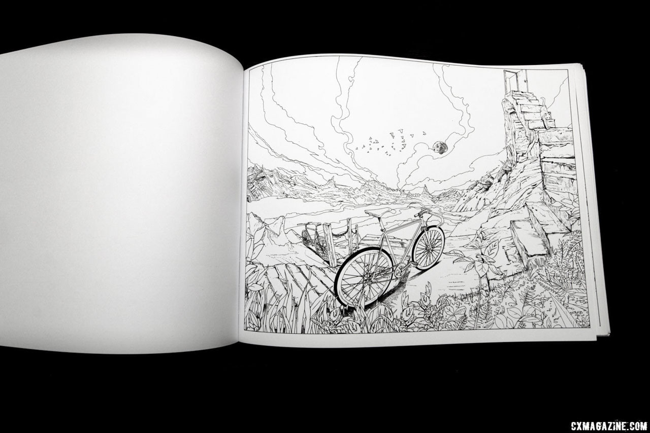 The Bicycle Coloring book will calm and entertain cyclists of any age. Gift ideas for cyclists and cyclocrossers. © Cyclocross Magazine
