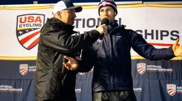 Jesse Anthony was introduced as the new Cyclocross Manager at the 2018 Cyclocross National Championships V2. Louisville, KY. © Cyclocross Magazine