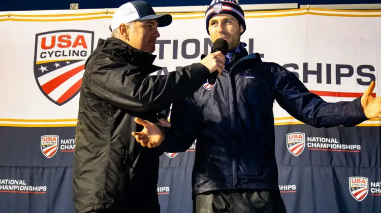 Jesse Anthony was introduced as the new Cyclocross Manager at the 2018 Cyclocross National Championships V2. Louisville, KY. © Cyclocross Magazine