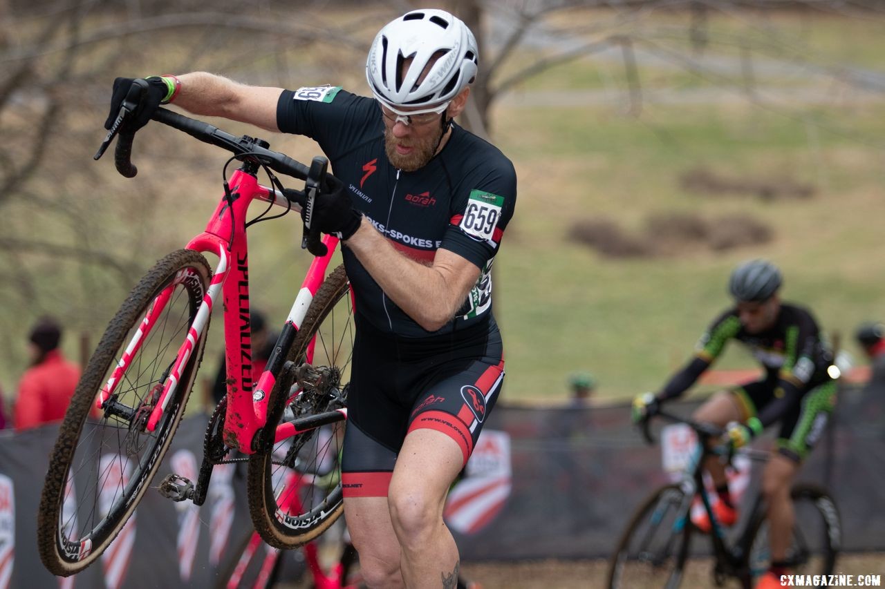 Eric Sorenson finished 13 overall. Masters 50-54. 2018 Cyclocross National Championships, Louisville, KY. © A. Yee / Cyclocross Magazine