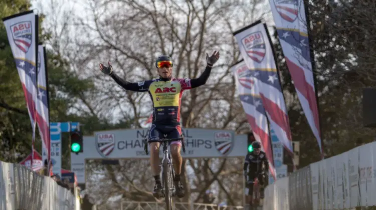 Jay Trojan won the Masters Men 60-64 race on Wednesday. 2018 Cyclocross National Championships, Louisville, KY. © A. Yee / Cyclocross Magazine