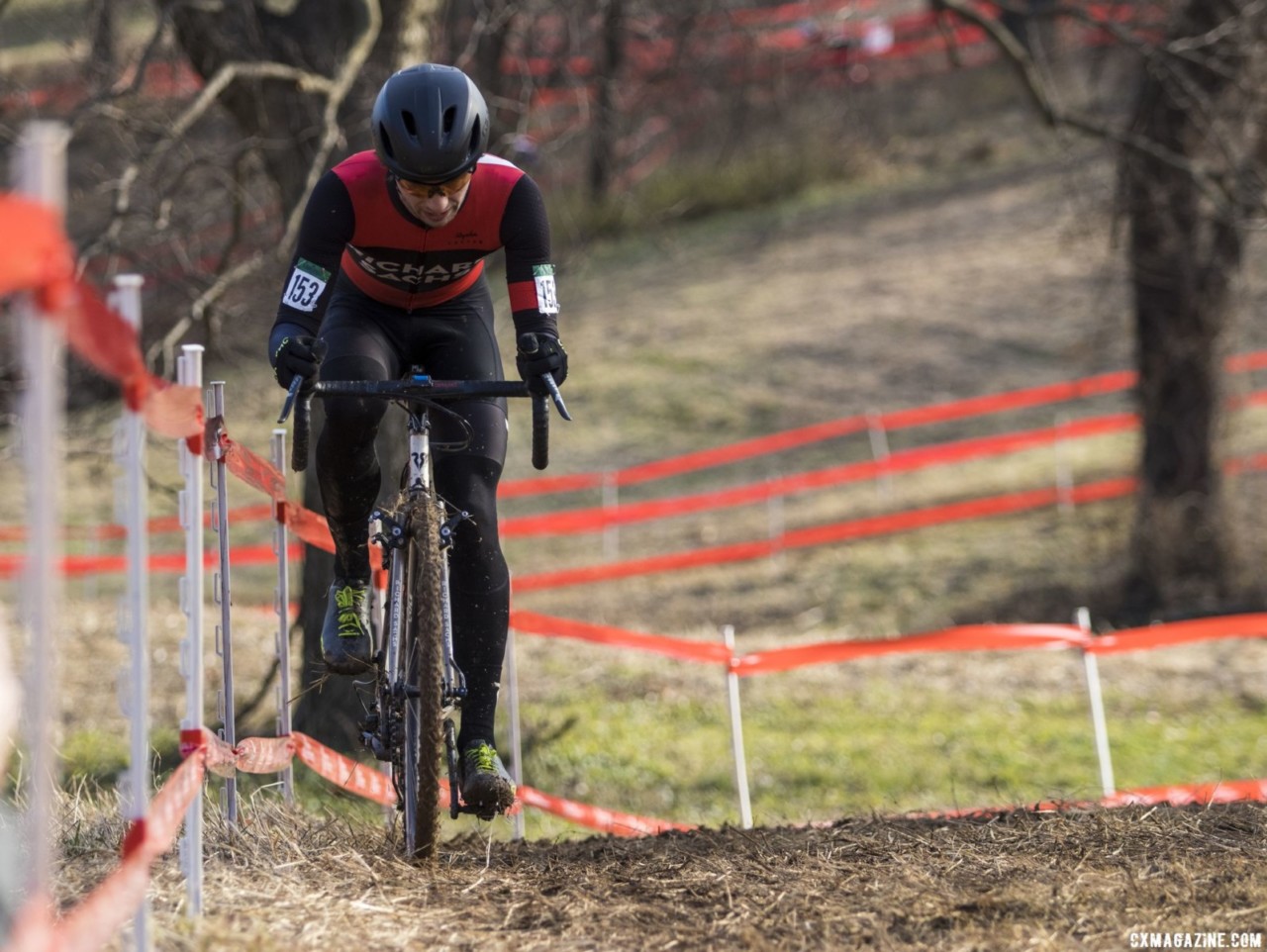 Once he got a gap, Chabanov did not let go of it. Masters Men 30-34. 2018 Cyclocross National Championships, Louisville, KY. © A. Yee / Cyclocross Magazine