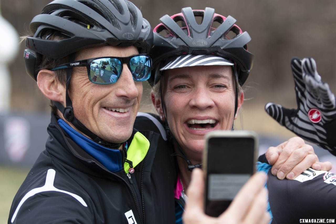 Weber was elated to retake the National Champion's jersey, which she last won in 2015. She messaged her kids who were awaiting the news at home. Masters Women 45-49. 2018 Cyclocross National Championships, Louisville, KY. © A. Yee / Cyclocross Magazine