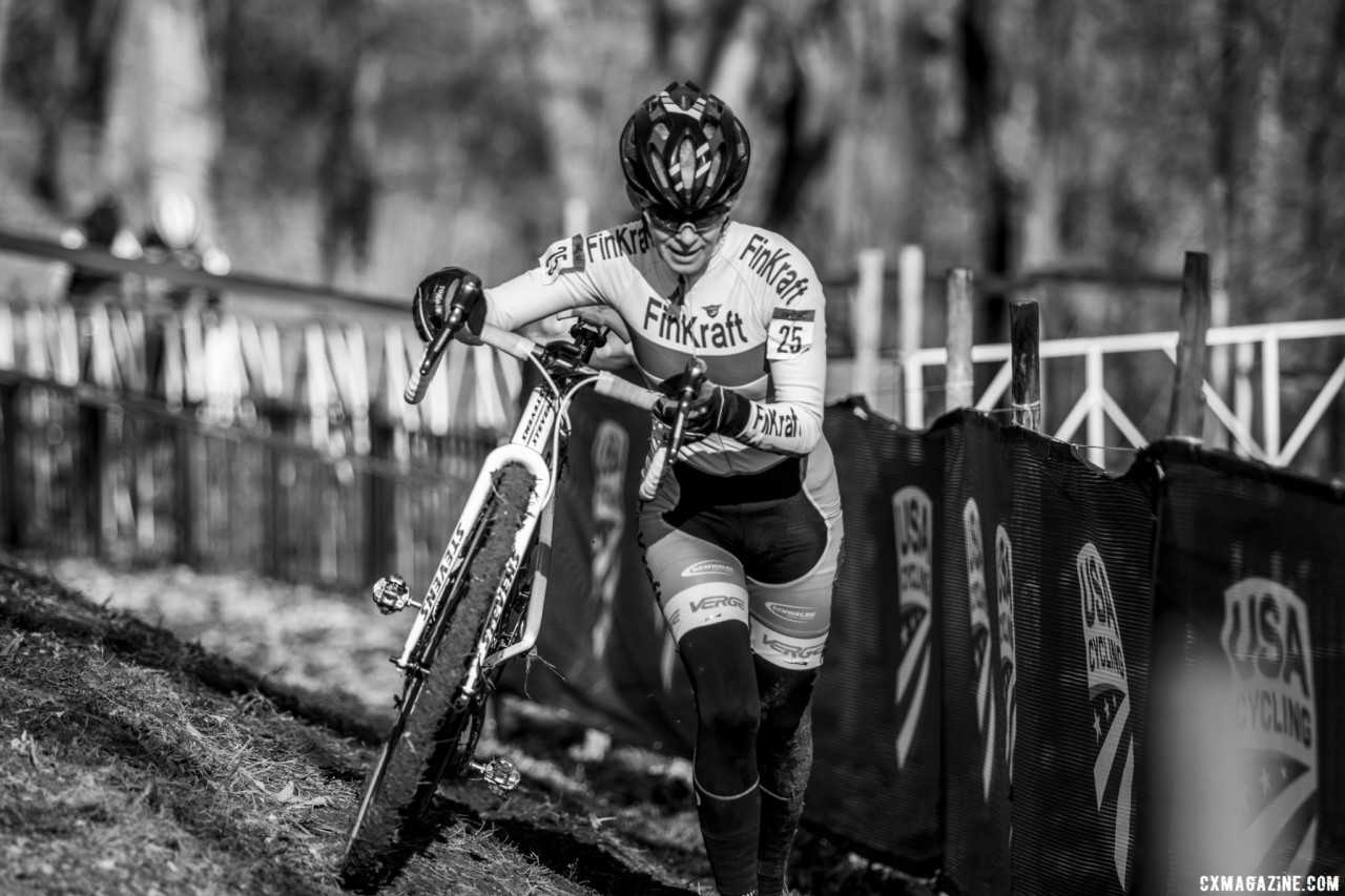 Karen Tripp rode and ran to a national championship Wednesday. Masters Women 60-64, 65-69, 70-74, 75+. 2018 Cyclocross National Championships, Louisville, KY. © A. Yee / Cyclocross Magazine