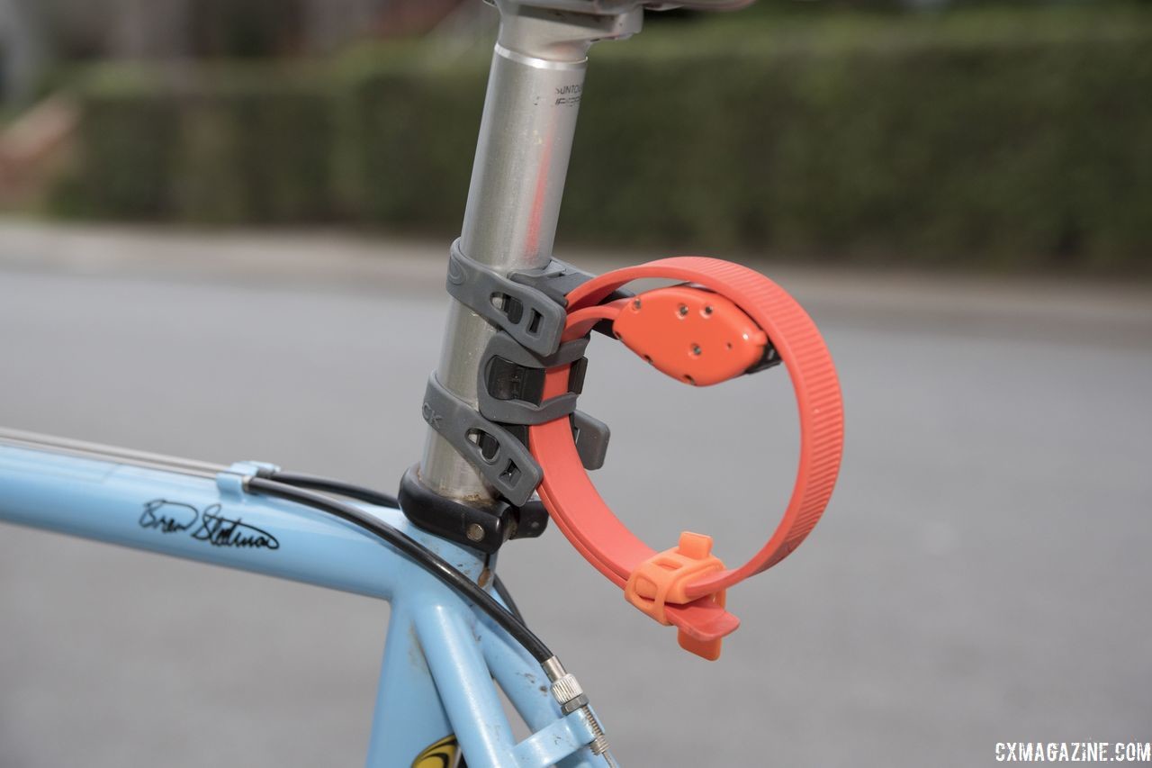 The $25 Pro Mount provides a convenient way of storing the lock. OttoLock bicycle lock. © C. Lee / Cyclocross Magazine