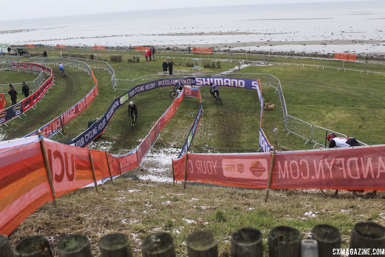 Down up down. 2019 Bogense World Championships Course Preview. © Z. Schuster / Cyclocross Magazine