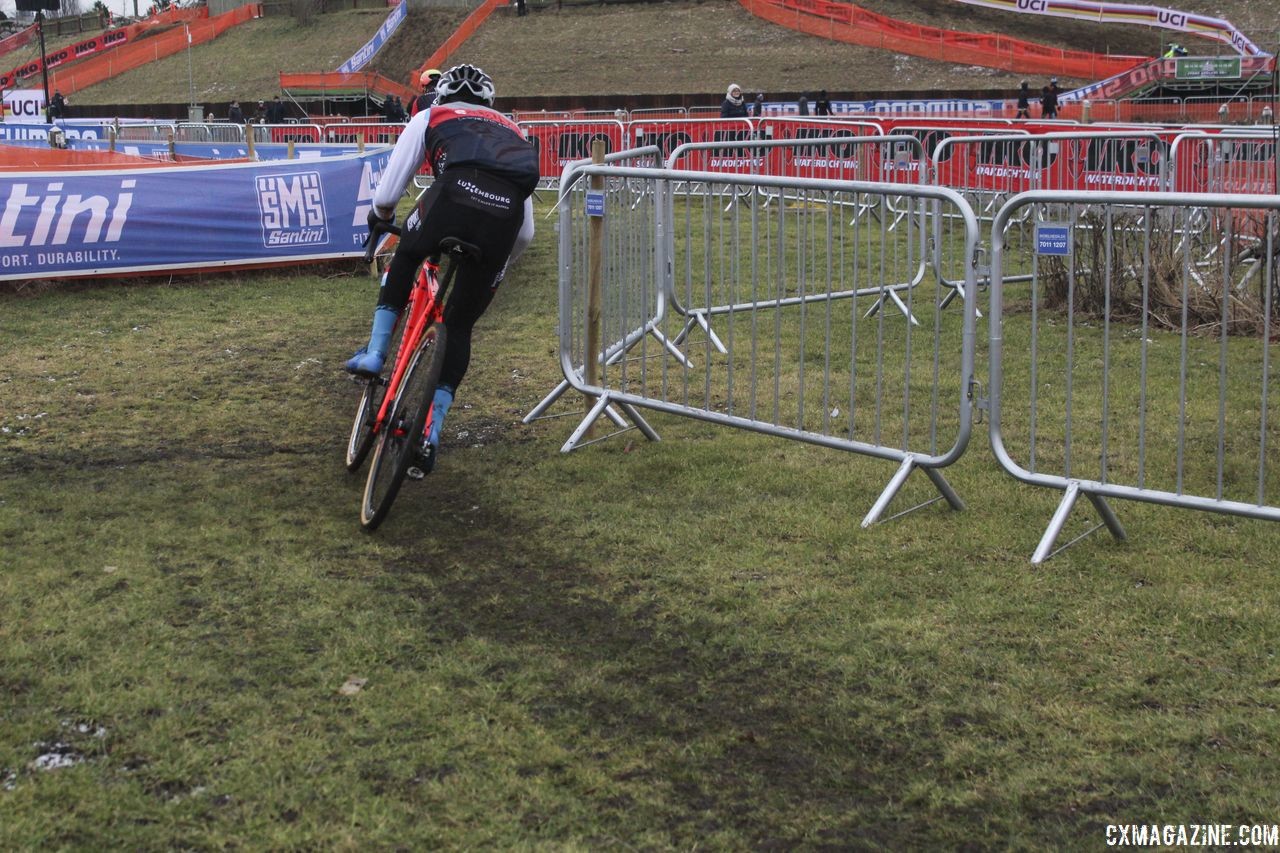 The course is frozen and fast right now. 2019 Bogense World Championships Course Preview. © Z. Schuster / Cyclocross Magazine