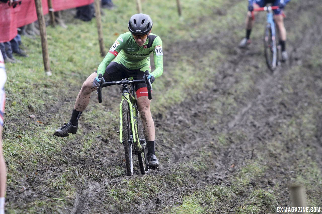 Kaitie Keough has a lot of experience racing in Europe and is in the peak of her career. 2017 World Cup Namur. © B. Hazen / Cyclocross Magazine
