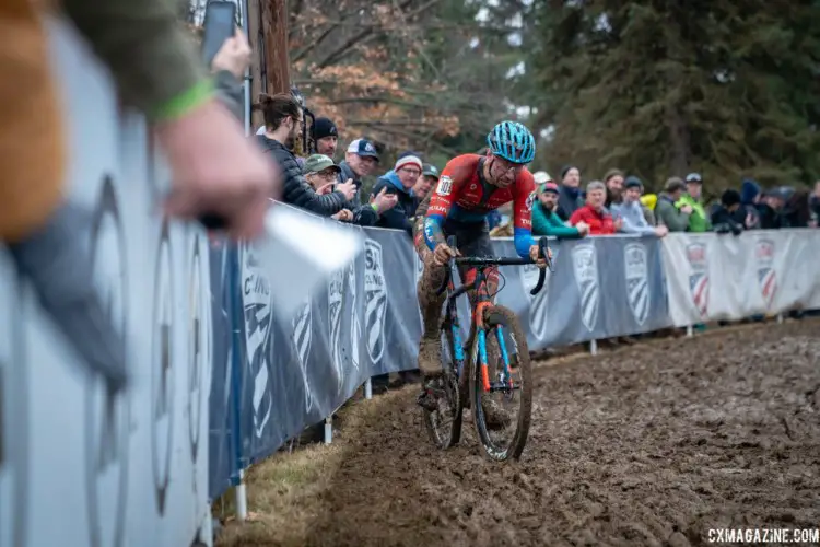 Jeremy Powers capped a tough season with a fifth-place finish. 2018 Louisville Cyclocross Nationals, Saturday and Sunday. © Drew Coleman