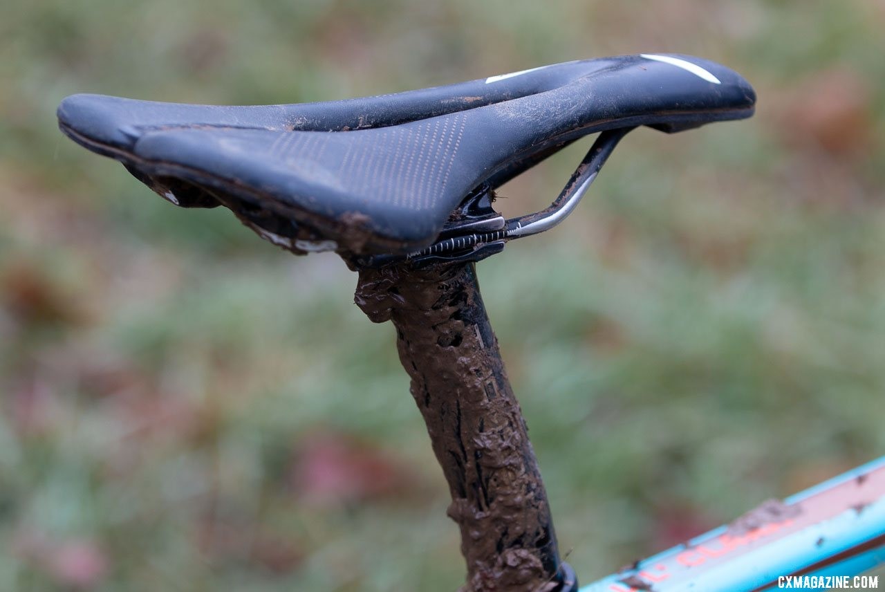 Honsinger uses a long Pro Turnix saddle so she can shift her position during races. Clara Honsinger's Kona Major Jake cyclocross bike. 2018 Cyclocross National Championships, Louisville, KY. © A. Yee / Cyclocross Magazine