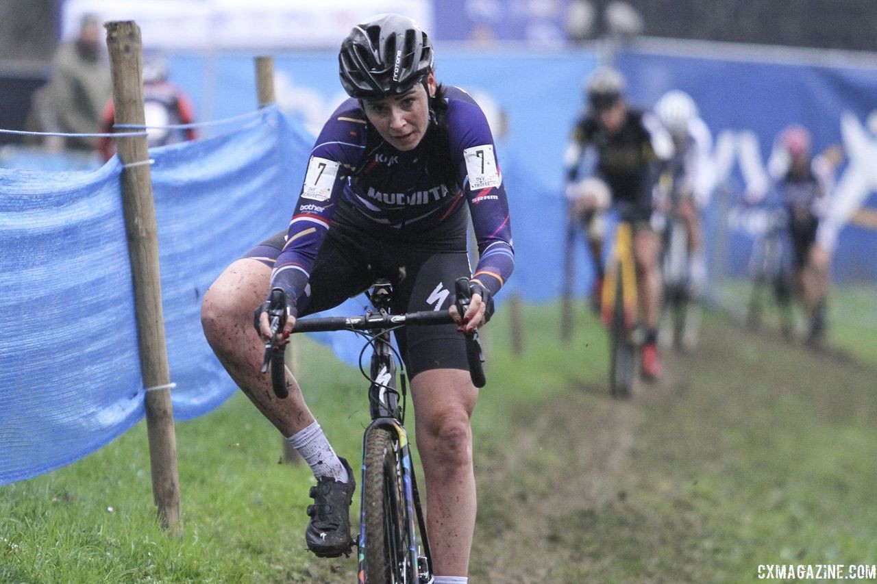 Nikki Brammeier finished in the top five in Brussels. 2019 Brussels Universities Cyclocross. © B. Hazen / Cyclocross Magazine