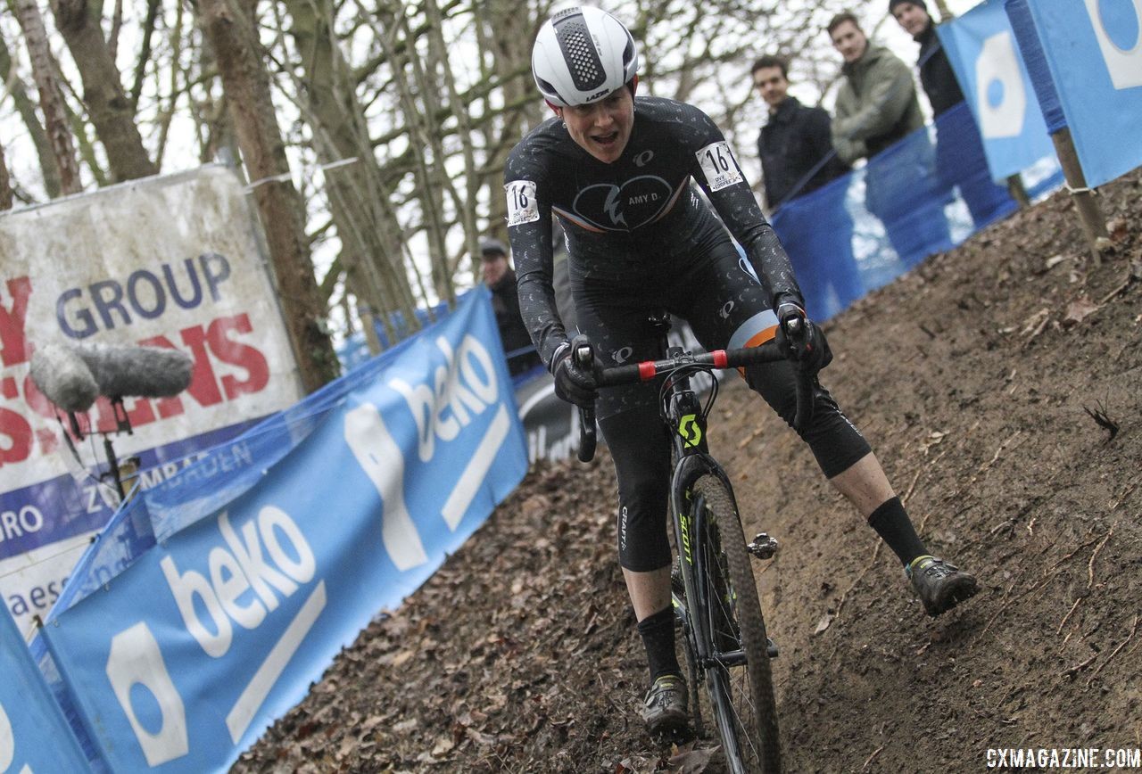 Corey Coogan Cisek has raced extensively in Europe the past two seasons. 2019 Brussels Universities Cyclocross. © B. Hazen / Cyclocross Magazine