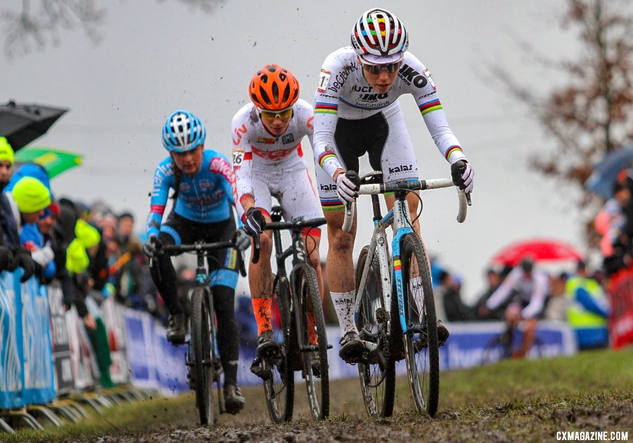 The top three in the final Women's UCI rankings. Elite Women. 2019 Hoogerheide World Cup, GP Adri van der Poel. © B. Hazen / Cyclocross Magazine