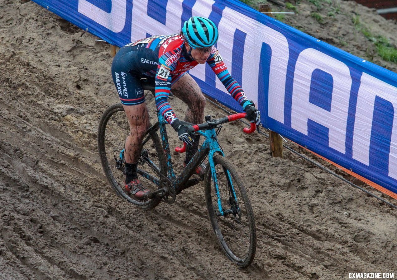 McFadden wrapped up her season in Europe after U.S. Nationals Elite Women. 2019 Hoogerheide World Cup, GP Adri van der Poel. © B. Hazen / Cyclocross Magazine
