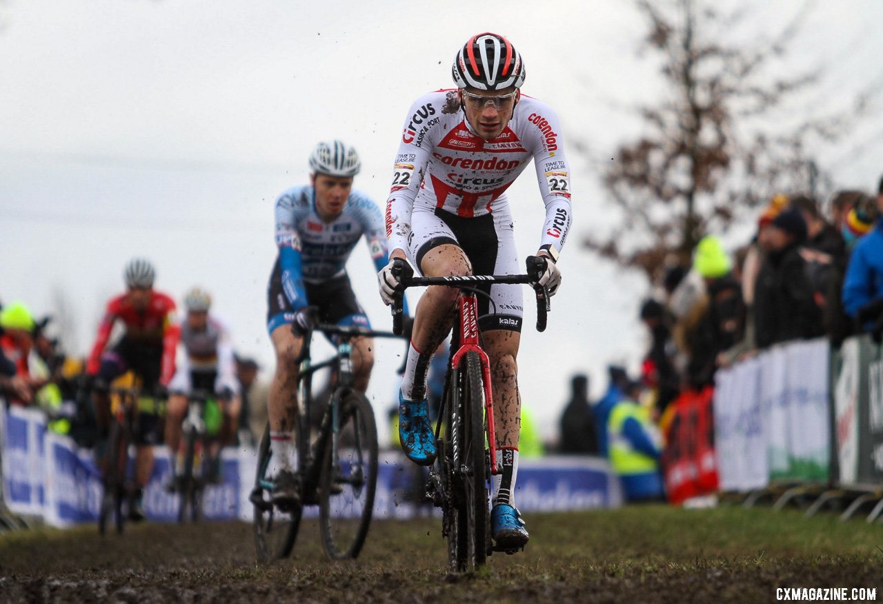 David van der Poel raced his father's namesake race and finished 23rd. Elite Men, 2019 Hoogerheide UCI Cyclocross World Cup. © B. Hazen / Cyclocross Magazine