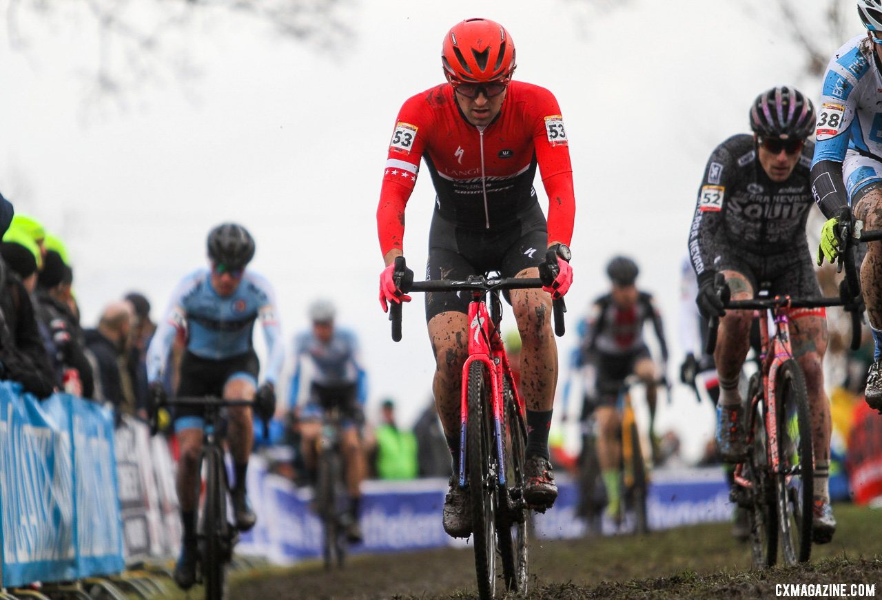 Cody Kaiser finished 57th. Elite Men, 2019 Hoogerheide UCI Cyclocross World Cup. © B. Hazen / Cyclocross Magazine