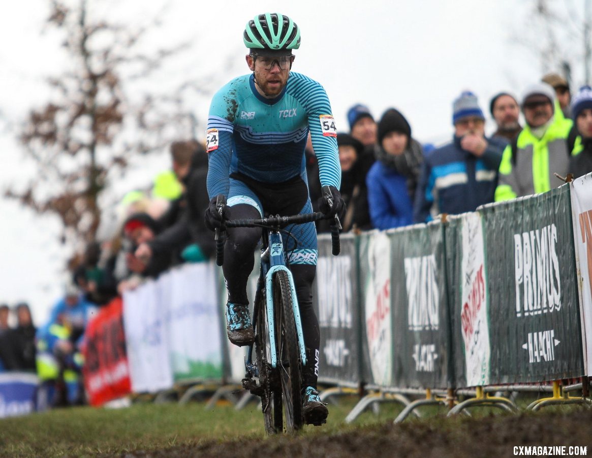 Tyler Cloutier finished 65th. Elite Men, 2019 Hoogerheide UCI Cyclocross World Cup. © B. Hazen / Cyclocross Magazine