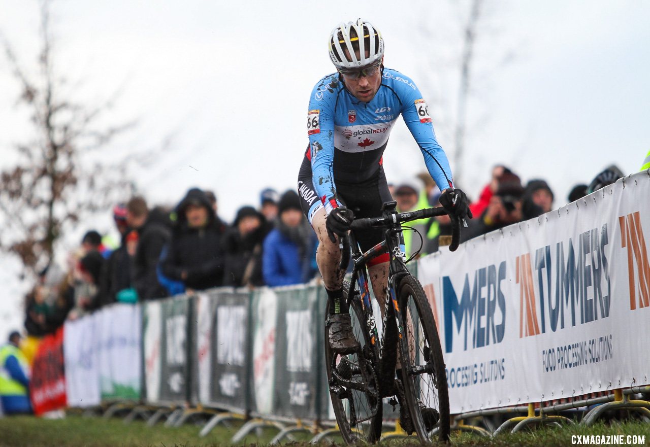 Canadian Cameron Jette finished 62nd. Elite Men, 2019 Hoogerheide UCI Cyclocross World Cup. © B. Hazen / Cyclocross Magazine
