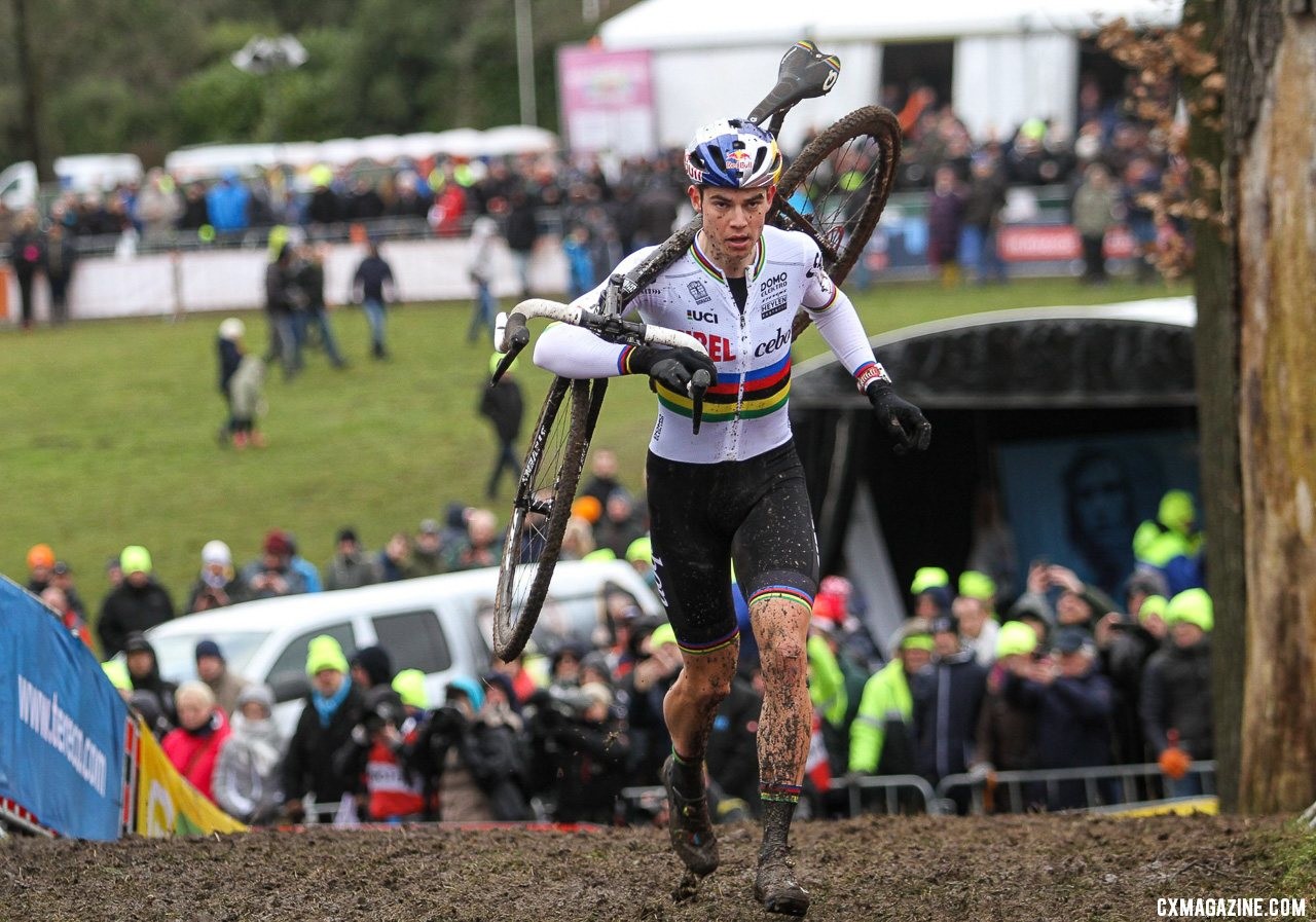 Wout van Aert has had success in both cyclocross and road this year. Elite Men, 2019 Hoogerheide UCI Cyclocross World Cup. © B. Hazen / Cyclocross Magazine