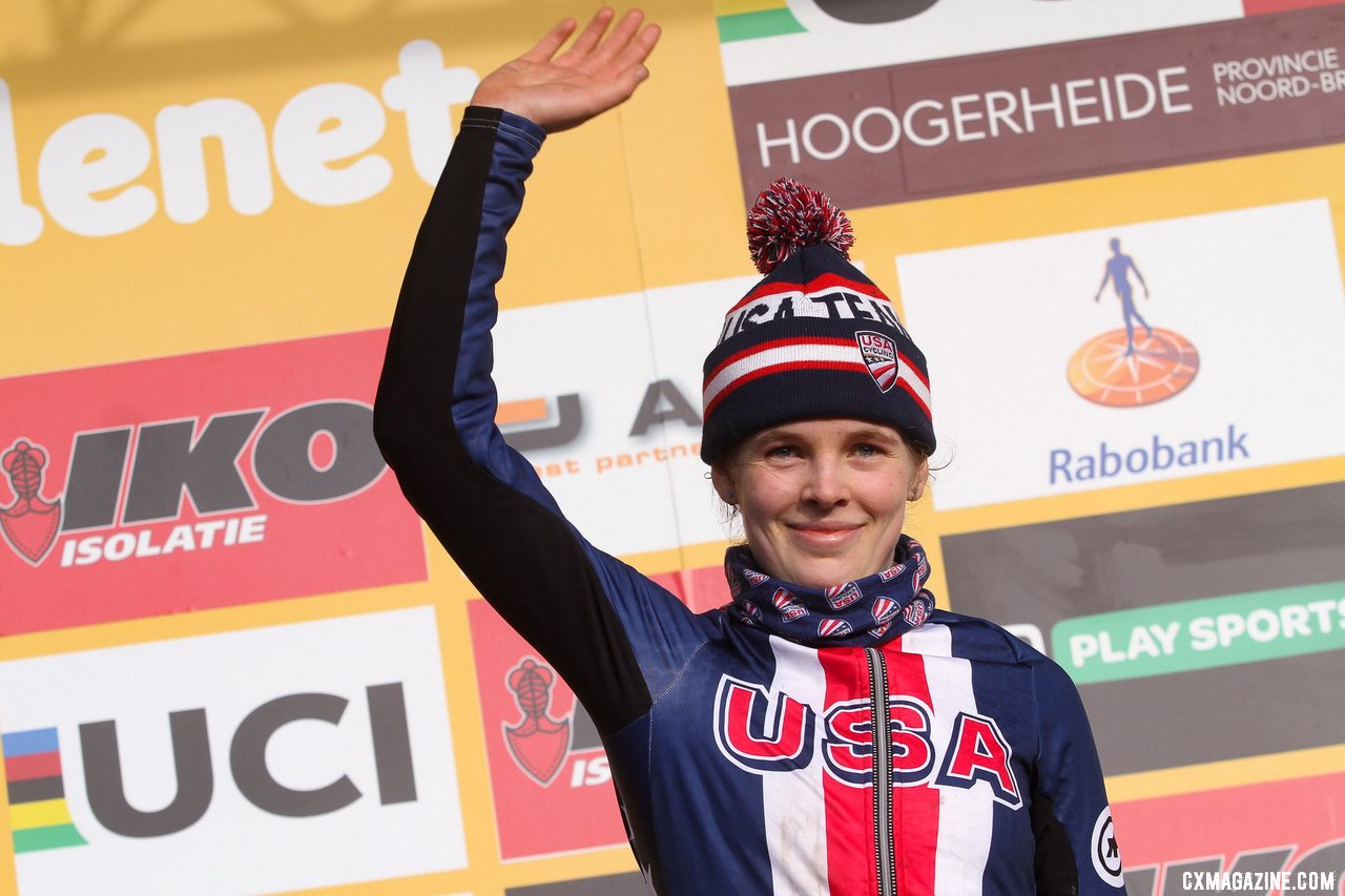 Honsinger showed fine form heading into Worlds with a U23 podium. Elite Women. 2019 Hoogerheide World Cup, GP Adri van der Poel. © B. Hazen / Cyclocross Magazine