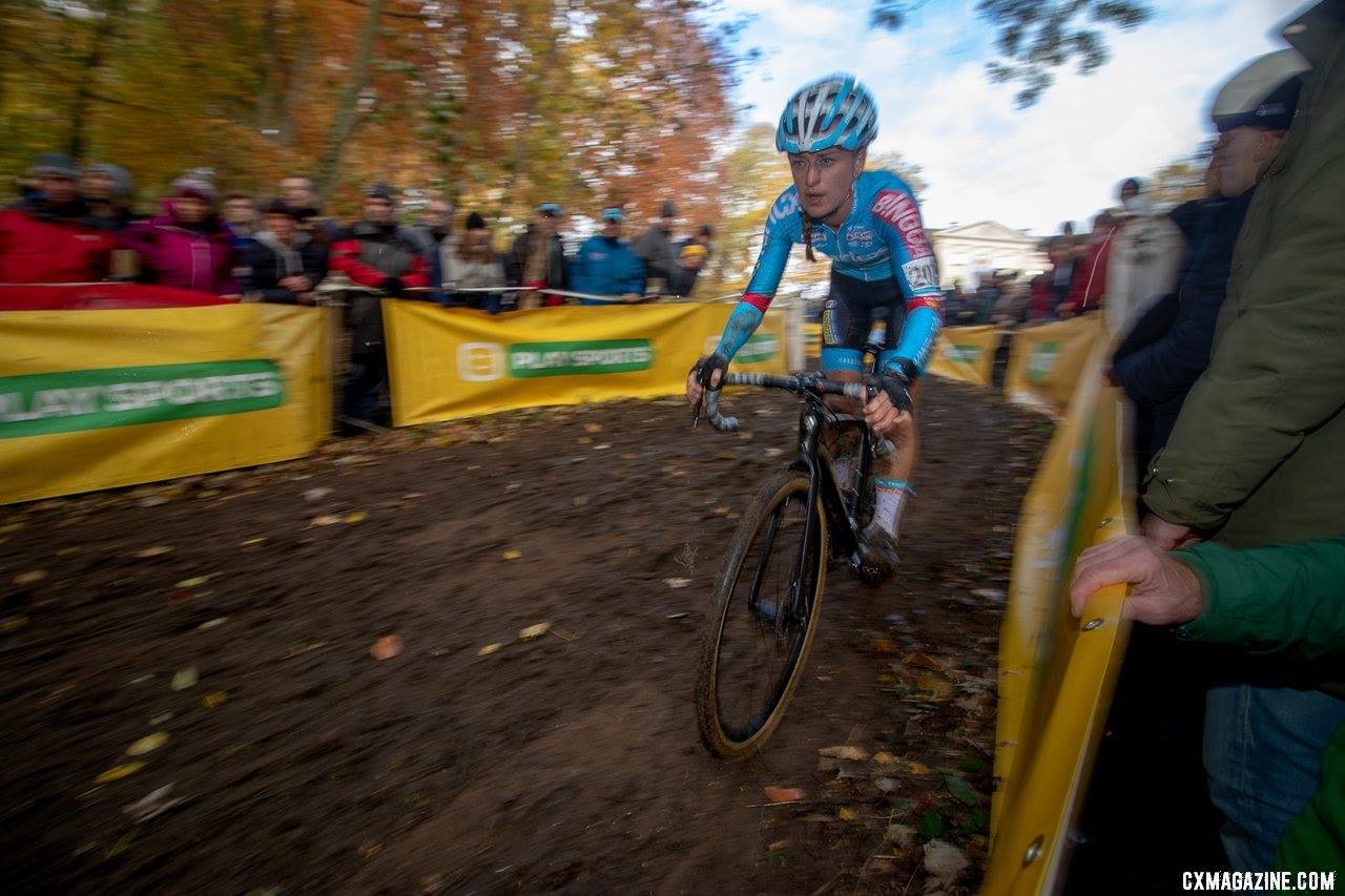 Denise Betsema has been the revelation of this cyclocross season. 2018 Superprestige Gavere. © A. Yee / Cyclocross Magazine