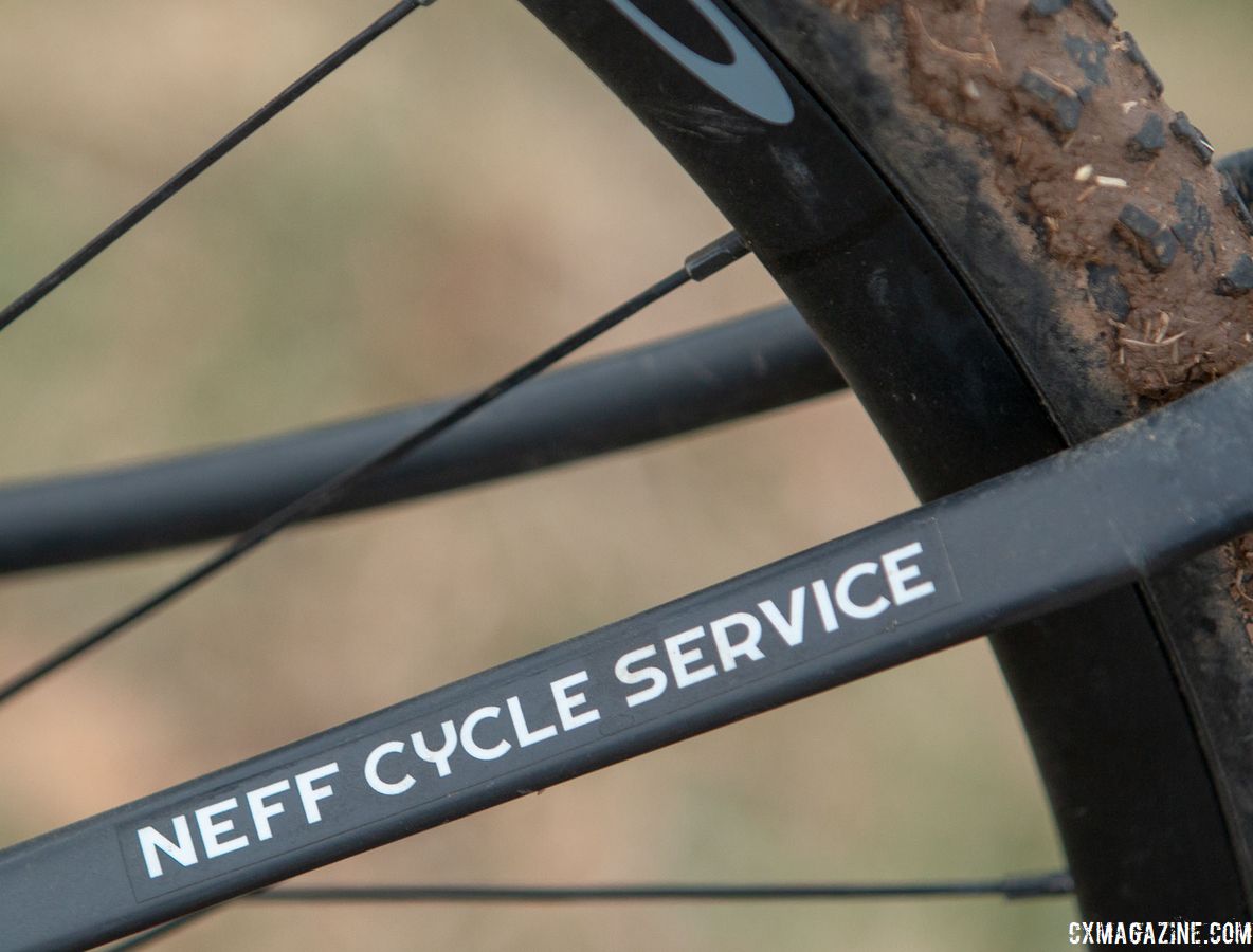LaVesser's team sponsor is Madison, Wisconsin's Neff Cycle Service. Holly LaVesser's Masters 35-39 title-winning Van Dessel Full Tilt Boogie. 2018 Cyclocross National Championships, Louisville, KY. © A. Yee / Cyclocross Magazine