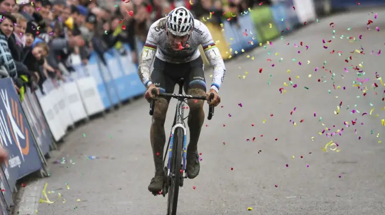 Mathieu van der Poel wins 2019 GP Sven Nys, Elite Men - DVV Verzekeringen Trofee. © B. Hazen / Cyclocross Magazine