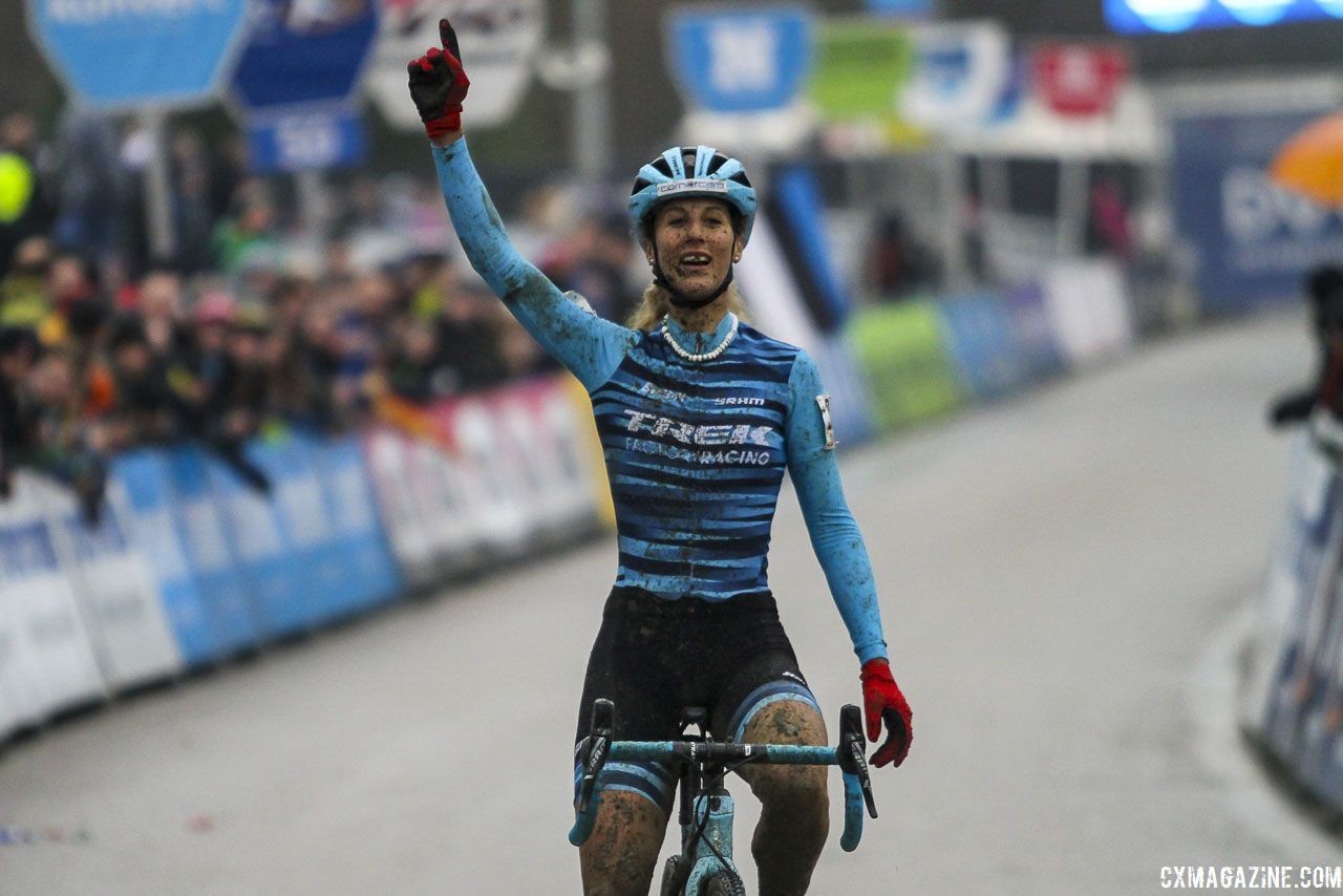 Jolanda Neff won her first Belgian race in Baal. 2019 GP Sven Nys, Elite Women - DVV Verzekeringen Trofee. © B. Hazen / Cyclocross Magazine