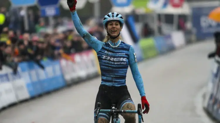 Jolanda Neff won her first Belgian race in Baal. 2019 GP Sven Nys, Elite Women - DVV Verzekeringen Trofee. © B. Hazen / Cyclocross Magazine