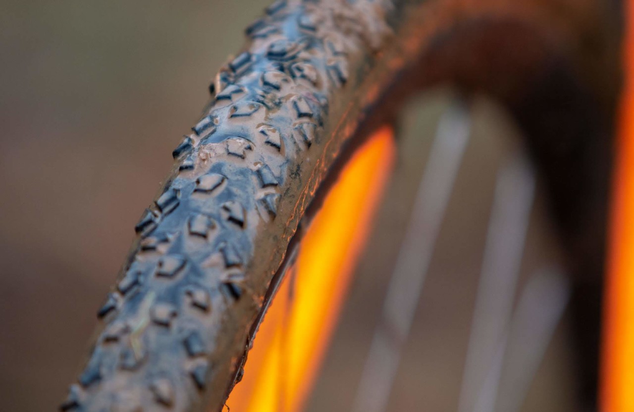Frazier used the outgoing version of the Specialized Terra mud tire in Louisville that judging by the knob height, has seen quite a lot of use. George Frazier's Junior Men 11-12 winning bike. 2018 Cyclocross National Championships V2. Louisville, KY. © Cyclocross Magazine