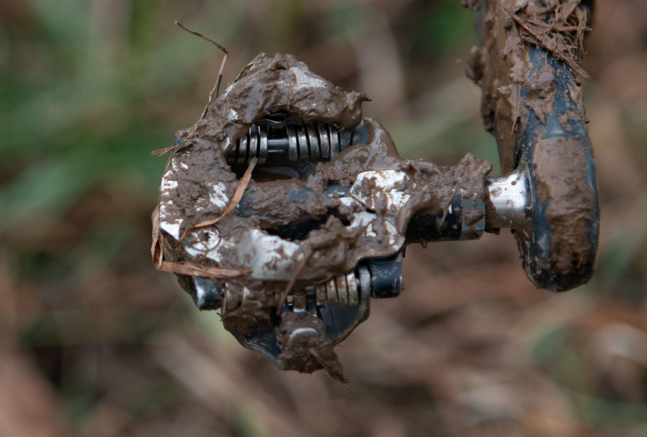 This year, Hyde upgraded to the new Shimano XTR M9000 SPD pedals. Stephen Hyde's title-winning Cannondale. 2018 Cyclocross National Championships V2. Louisville, KY. © Cyclocross Magazine