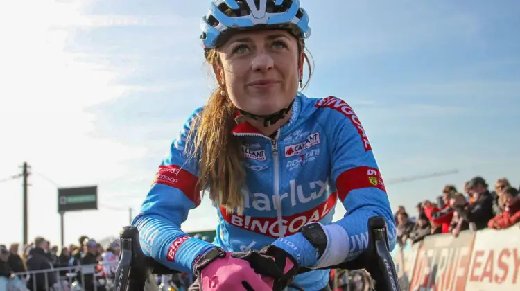 Denise Betsema has plenty to smile about after a breakout season. 2019 Telenet Superprestige Noordzeecross Middelkerke. Elite Women. © B. Hazen / Cyclocross Magazine