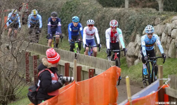 Iserbyt in control early. U23 Men, 2019 Cyclocross World Championships, Bogense, Denmark. © Cyclocross Magazine