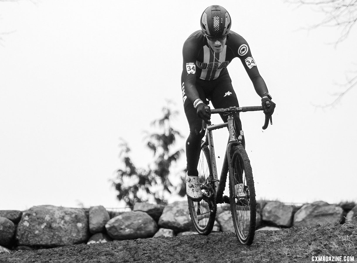 Hecht had a good start, rode in the lead group, and finished just outside the top ten in 12th. U23 Men, 2019 Cyclocross World Championships, Bogense, Denmark. © Cyclocross Magazine