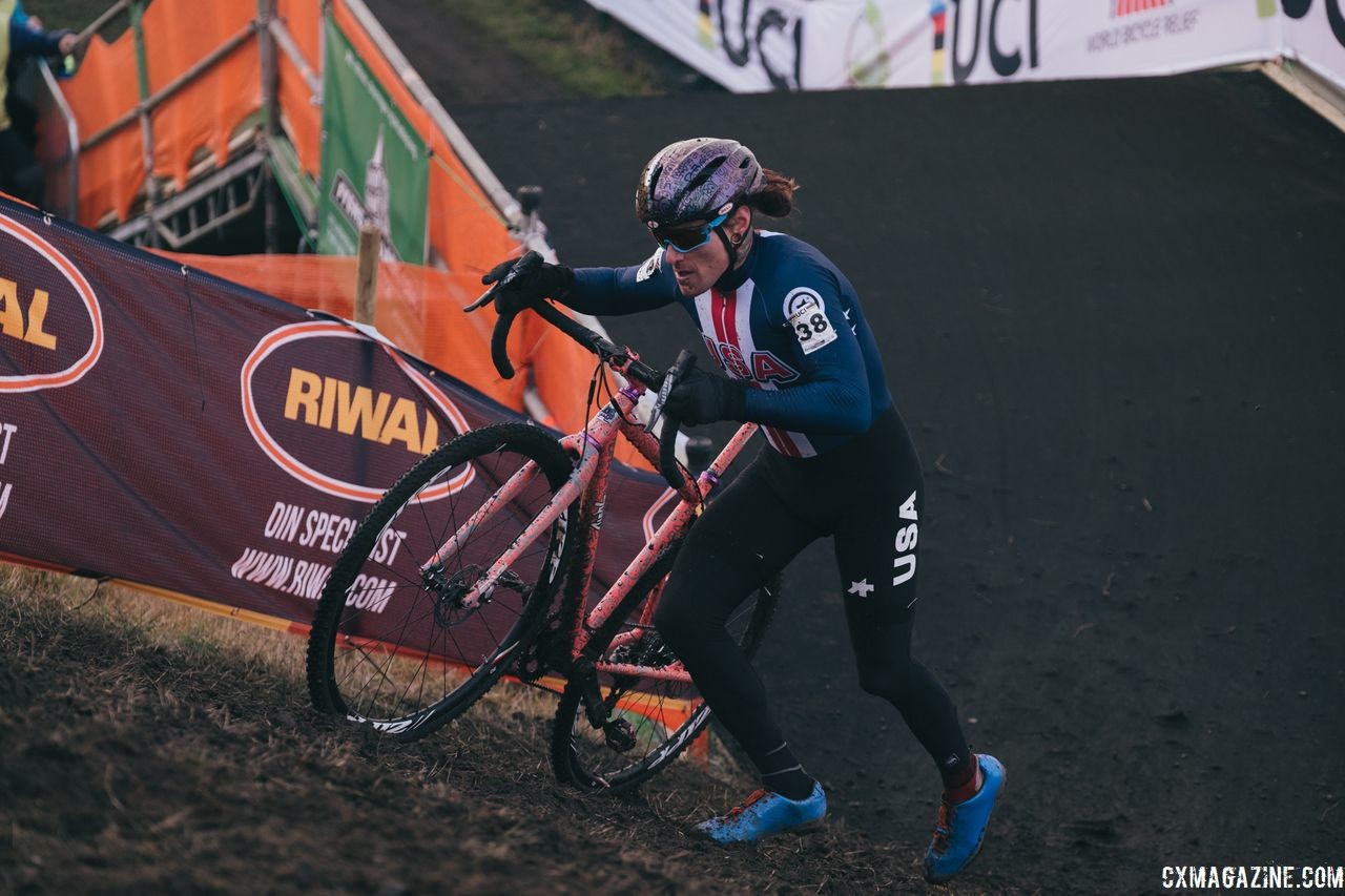 Anthony Clark represented Team USA at Worlds. 2019 Bogense Cyclocross World Championships, Denmark. © Patrick Means / Cyclocross Magazine