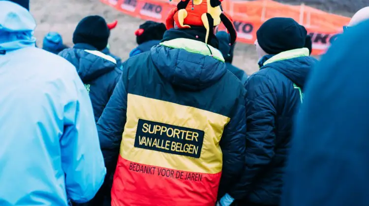 Given how quiet the venue got after Mathieu van der Poel got his lead, most fans seemed to have come from Belgium. 2019 Cyclocross World Championships, Bogense, Denmark. © Cyclocross Magazine