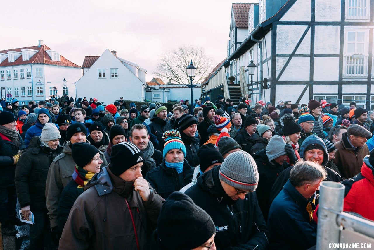 Fans stream in to watch a second day of racing. 2019 Cyclocross World Championships, Bogense, Denmark. © Taylor Kruse / Cyclocross Magazine