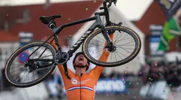 Mathieu van der Poel is the king again. Elite Men, 2019 Cyclocross World Championships, Bogense, Denmark. © B. Hazen / Cyclocross Magazine