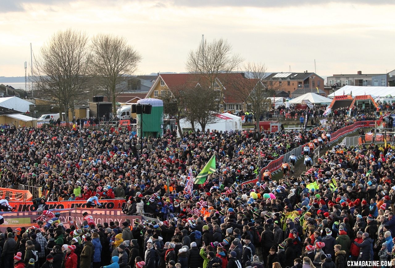 File photo: Cyclocross Magazine readers clamoring to enter our Fantasy Worlds contest. 2019 Cyclocross World Championships, Bogense, Denmark. © B. Hazen / Cyclocross Magazine