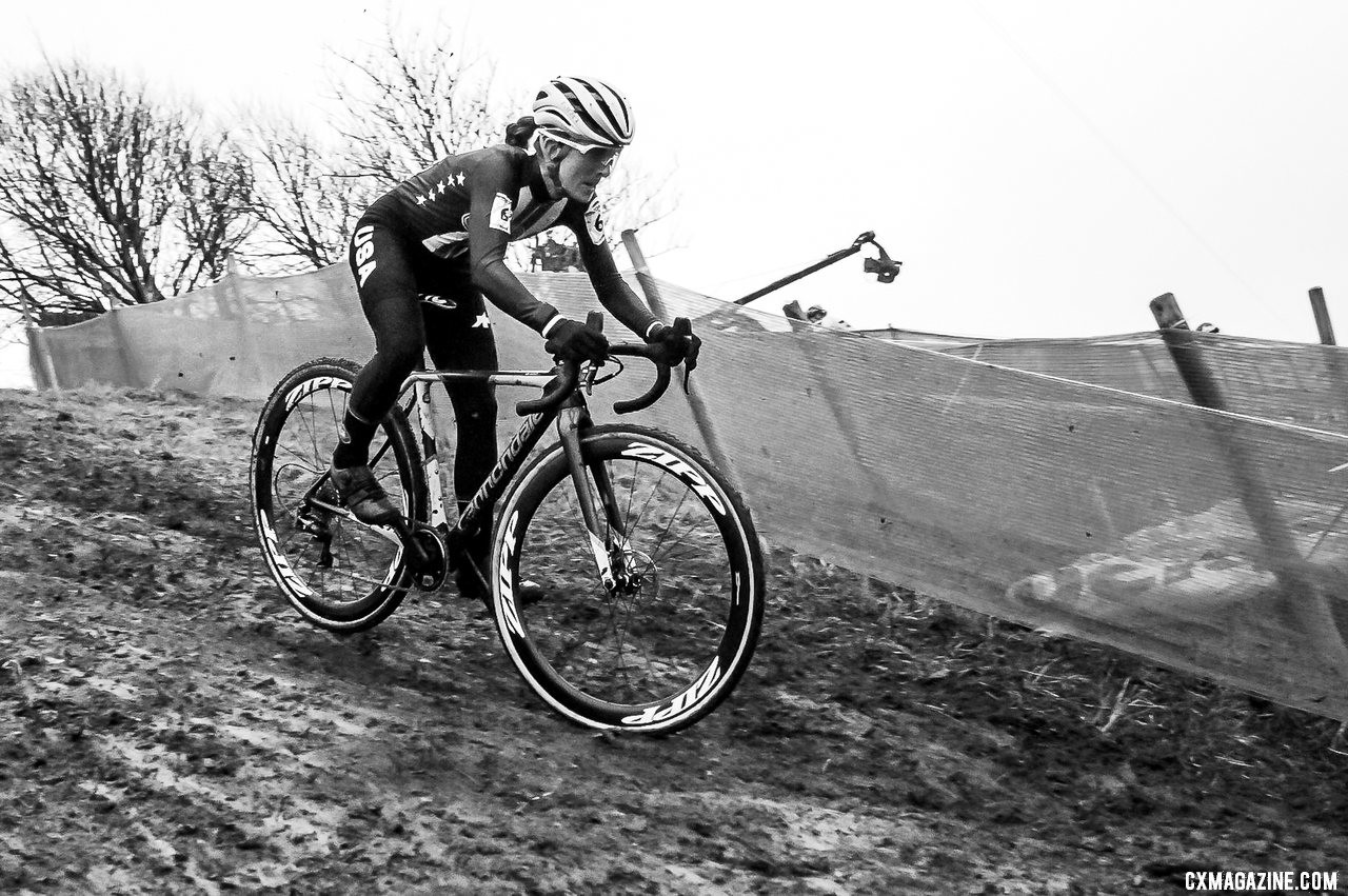 Kaitie Keough. 2019 Cyclocross World Championships, Bogense, Denmark. © B. Hazen / Cyclocross Magazine