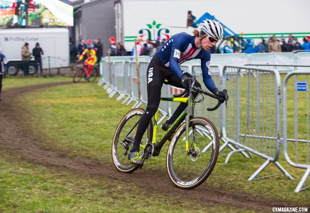 Spencer Petrov. Team USA U23 Men. 2019 Cyclocross World Championships, Bogense, Denmark. © K. Keeler / Cyclocross Magazine