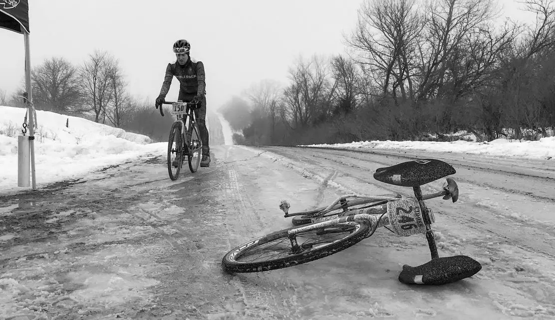 Riders who sign up for CIRREM have to be ready to embrace the suck of February in Iowa. 2019 CIRREM Gravel Race. photo: CIRREM