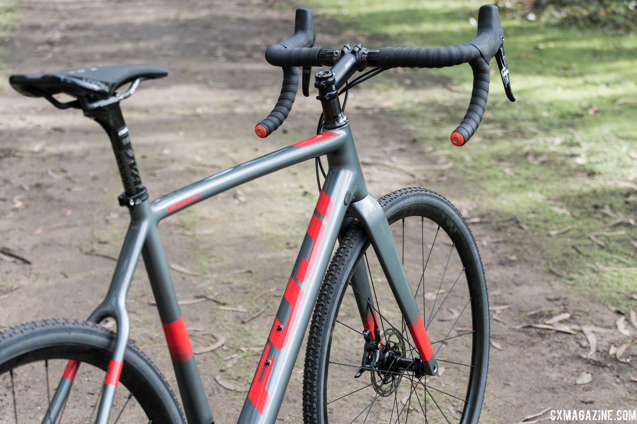 The author had to drop his seatpost a bit to get a comfortable ride. Fuji Altamira CX 1.1 carbon cyclocross bike. © C. Lee / Cyclocross Magazine