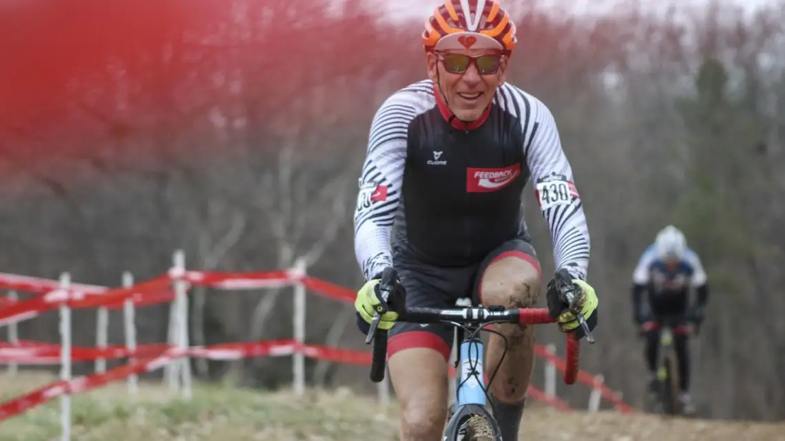 Lee Waldman at the 2018 Louisville Cyclocross Masters Nationals. © Z. Schuster / Cyclocross Magazine